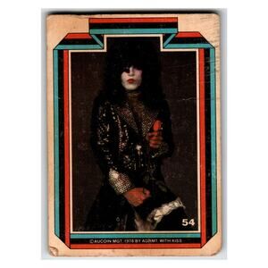 KISS Paul Stanley 1978 Aucoin Management Card 54 Vintage Music